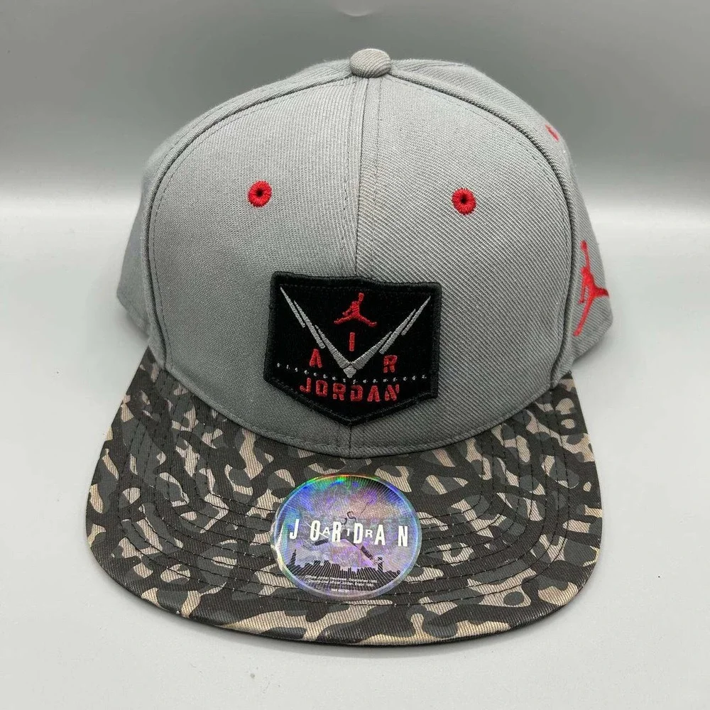 Air Jordan Hat Men Gray Cement Elephant Embroidered Jumpman‎ Snap Back Cap
